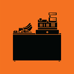 Image showing Supermarket store counter desk icon