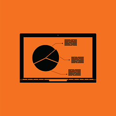 Image showing Laptop with analytics diagram icon