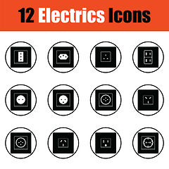 Image showing Electrics icon set