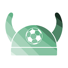 Image showing Football fans horned hat icon