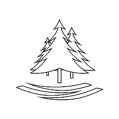 Image showing Icon of fir forest