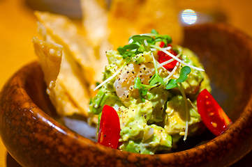 Image showing avocado and shrimps salad