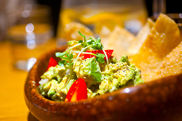 Image showing avocado and shrimps salad