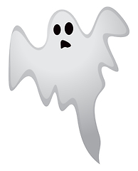 Image showing Illustration of a ghost haunting