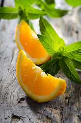 Image showing Orange and mint