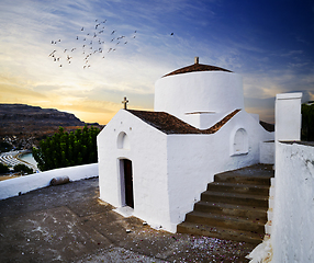 Image showing Church in Lindos, Rhodes