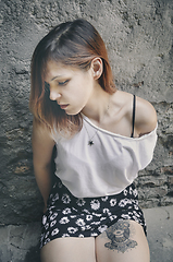 Image showing Girl with tattoo