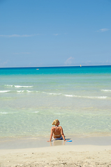 Image showing Woman on beach