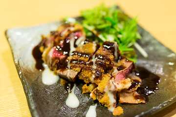 Image showing Grilled meat on plate