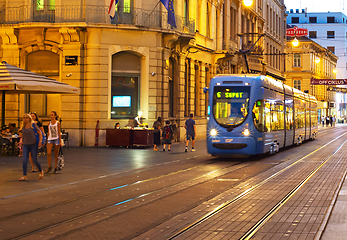 Image showing Tram Old Town street Zagreb