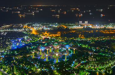 Image showing Gardens Bay Singapore harbor night