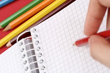 Image showing Pencil and agenda