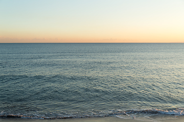 Image showing Sunset at sea