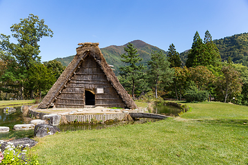 Image showing Traditional Japanese Gassho style house in Shirakawa go