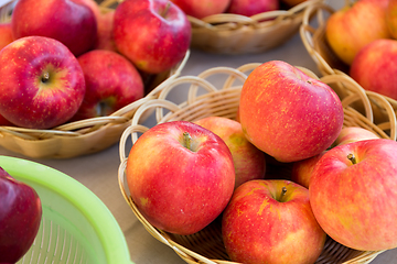 Image showing Red apple in basket