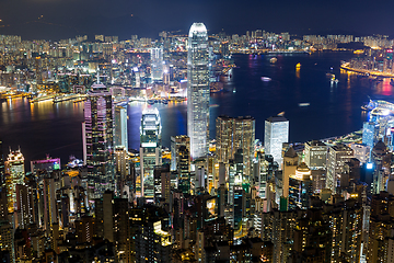 Image showing Hong Kong city at night