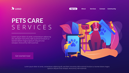 Image showing Pet services concept landing page