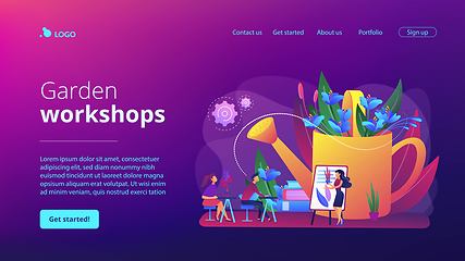 Image showing Garden workshop concept landing page