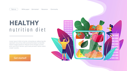 Image showing Assorted snack pack concept landing page.