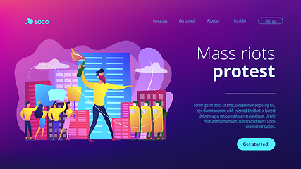 Image showing Mass demonstration concept landing page.