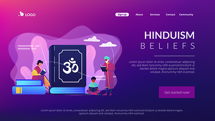 Image showing Hinduism concept landing page.