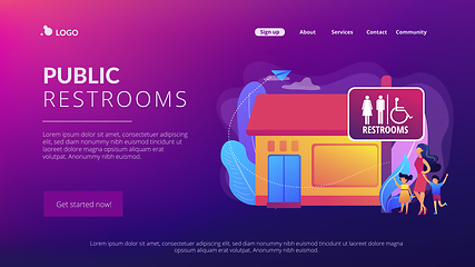 Image showing Public restroomsconcept landing page