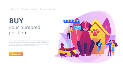 Image showing Breed club concept landing page