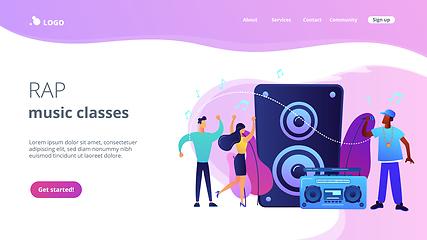 Image showing Hip-hop music concept landing page.