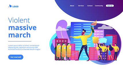 Image showing Mass demonstration concept landing page.