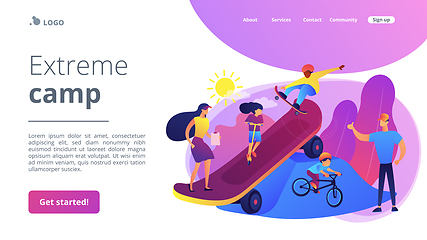 Image showing Extreme camp concept landing page.