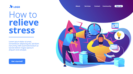 Image showing Stress concept landing page