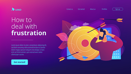 Image showing Frustration concept landing page