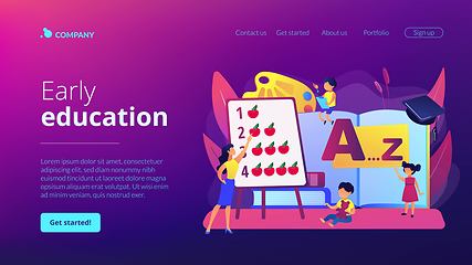 Image showing Early education concept landing page