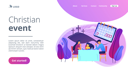 Image showing Christian event concept landing page.