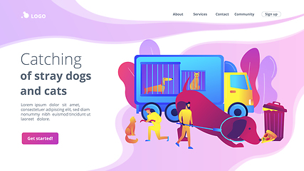 Image showing Animal control service concept landing page