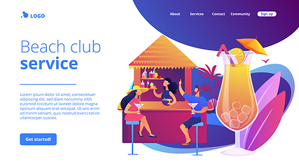 Image showing Beach bar concept landing page.