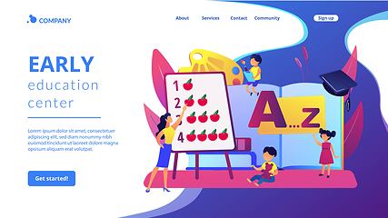 Image showing Early education concept landing page