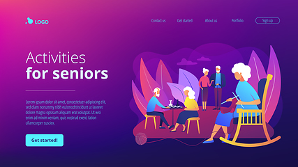 Image showing Activities for seniors concept landing page