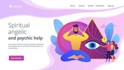 Image showing Clairvoyance ability concept landing page