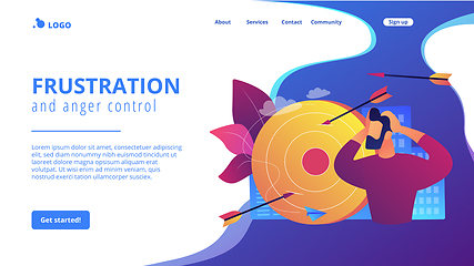 Image showing Frustration concept landing page