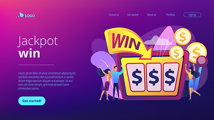 Image showing Slot machine concept landing page.