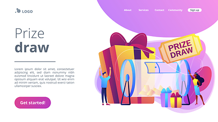 Image showing Prize draw concept landing page.