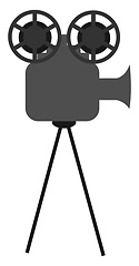 Image showing Image of video camera, vector or color illustration.
