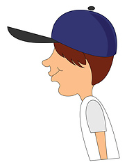 Image showing Purple cap, vector or color illustration.