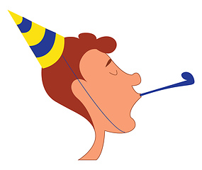 Image showing Image of birthday boy, vector or color illustration.