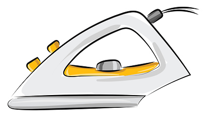 Image showing A red and white iron, vector or color illustration.