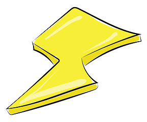 Image showing Yellow lightning, vector or color illustration.