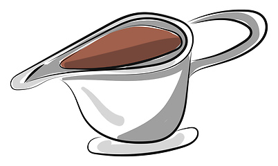 Image showing Sauce in cup, vector or color illustration.