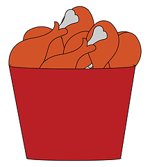 Image showing Image of chicken legs - drumstick, vector or color illustration.