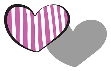 Image showing Stripe heart, vector or color illustration.